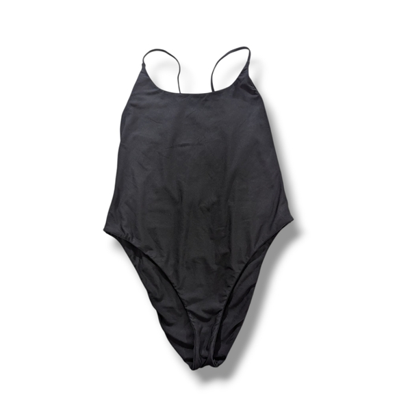 NWOT Volcom BLACK Plunging Open Back One Piece Swimsuit Sz. XXL - Picture 4 of 9